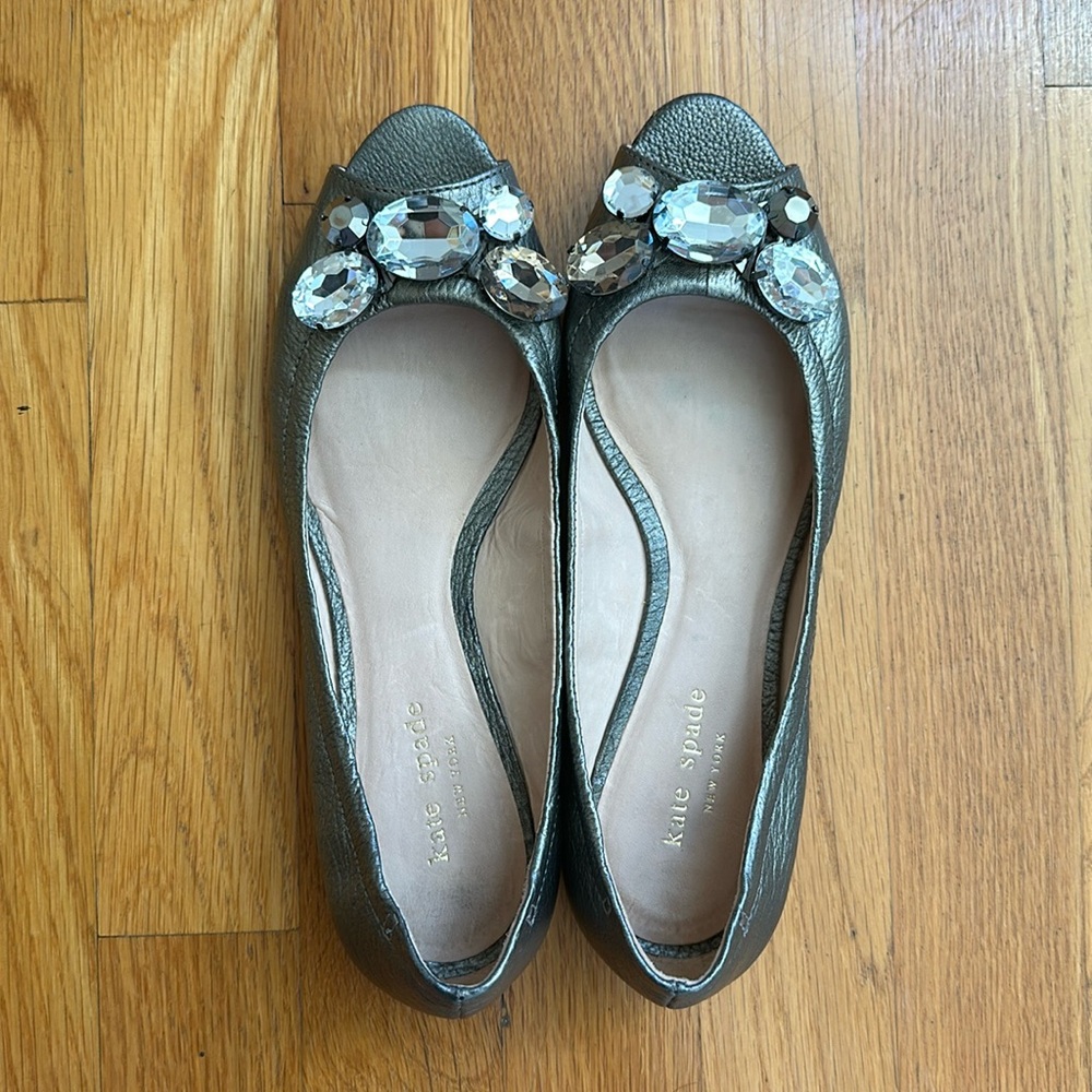 Kate spade flats with rhinestones